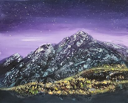 Winter's mountains - A Paint Artwork by Elena Gozunova